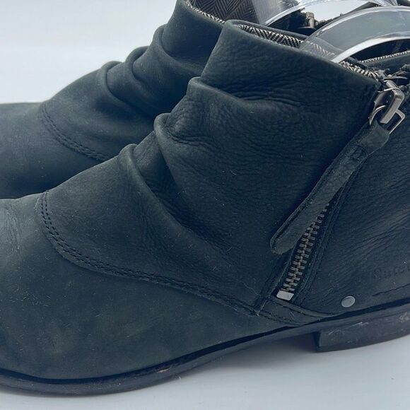 Caterpillar Women's Ankle Booties Double Zip Boots Ruched Leather Black Size 7 - Picture 10 of 16